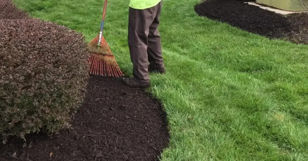 Mulch installation project